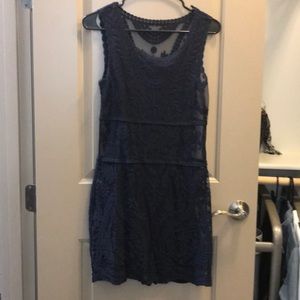 Express Navy Lace Dress- XS